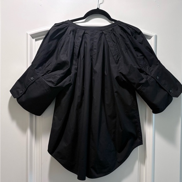 A.L.C. Black Puff Sleeve Blouse - Picture 4 of 6